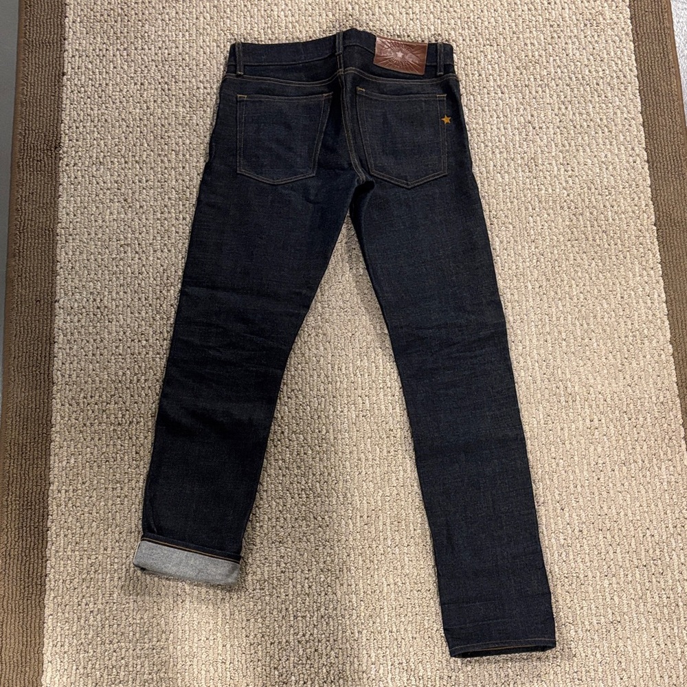 Men's Skinny Dark Blue Jeans - Classic Slim Fit - Picture 2 of 7